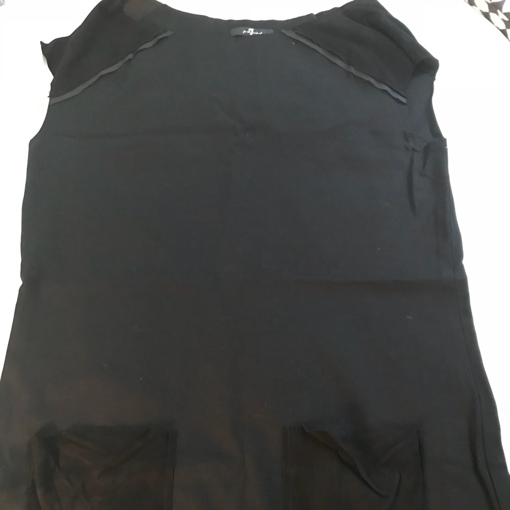7 For All Mankind Black dress with suede details !